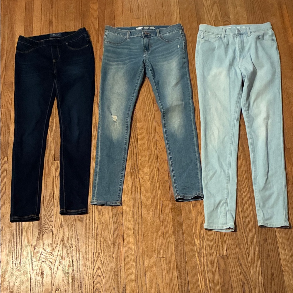 Old Navy Kids Jeans Trio - Dark Blue, Medium Blue, Light Blue